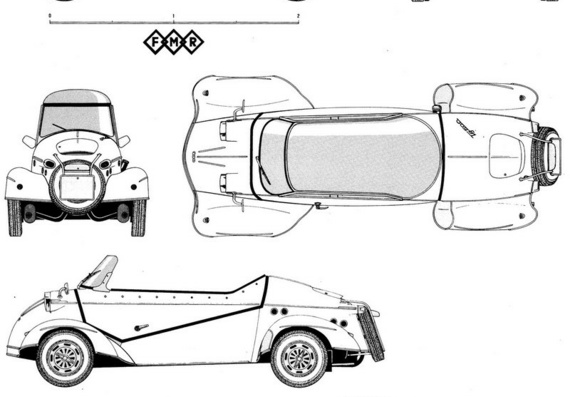 Messerschmitt FMR TG 500 Tiger (Мессершмитт ФМР ТГ 500 Тайгер) - чертежи (рисунки) автомобиля